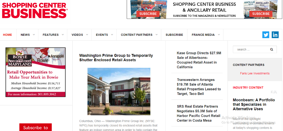 Shopping Center Business