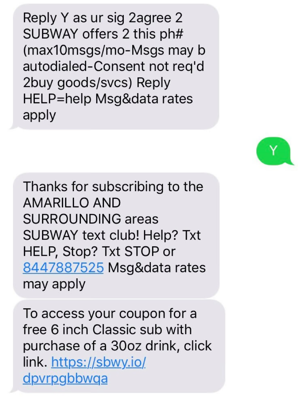 SMS Opt In