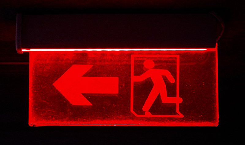 emergency exit plan redflag mass communication