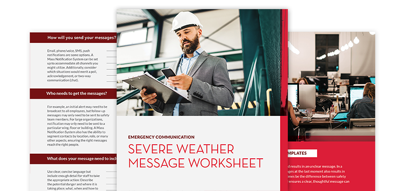 Message Template Severe Weather mockup template