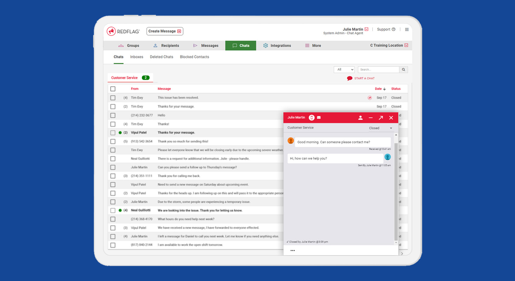 RedFlag Interface Refresh