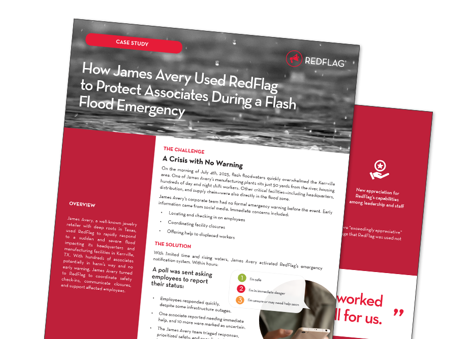 How James Avery used RedFlag to Protect Associates During a Flash Flood Emergency